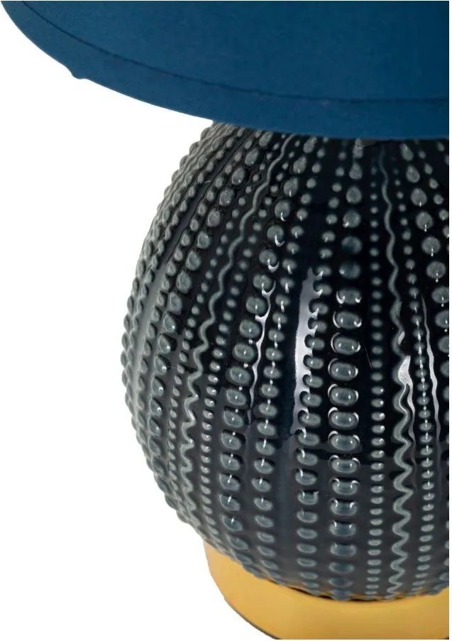 Veioză albastră din ceramică cu abajur textil (înălțime 30,5 cm) Flavi – Mauro Ferretti