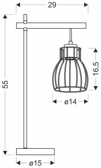 Lampă de masă BERNITA 1xE27/60W/230V