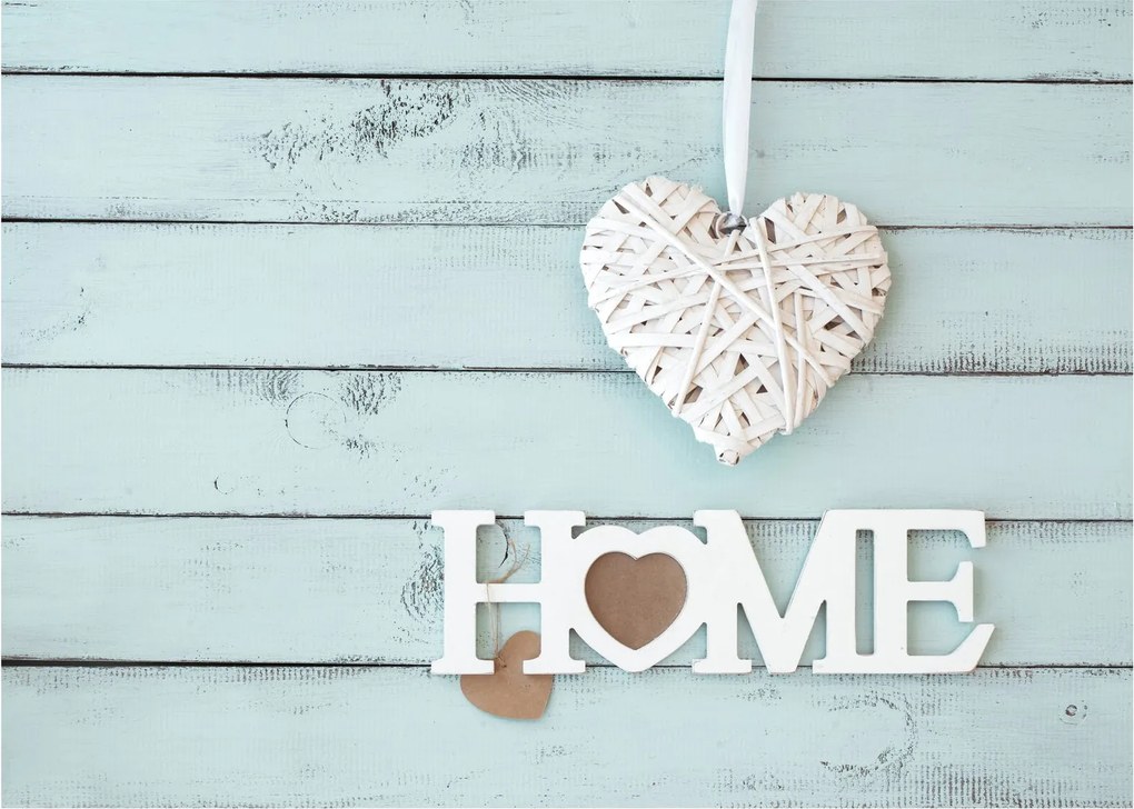 Tablou pe sticlă - I love home (70x50 cm)