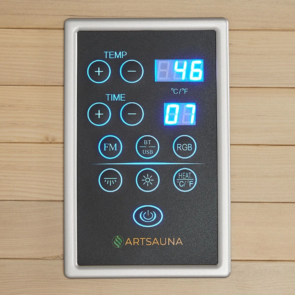 Infračervená sauna Kiruna150 s duálnou technológiou a drevom Hemlock