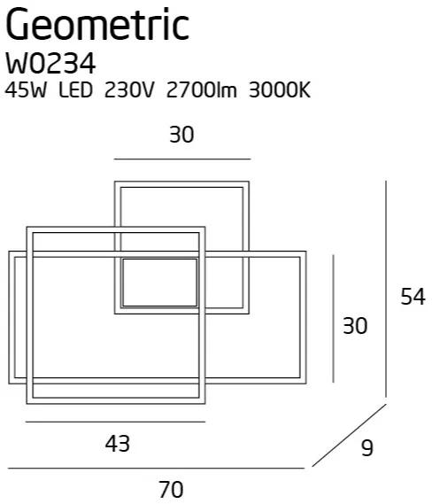 Aplica perete alba Geometric -W0234