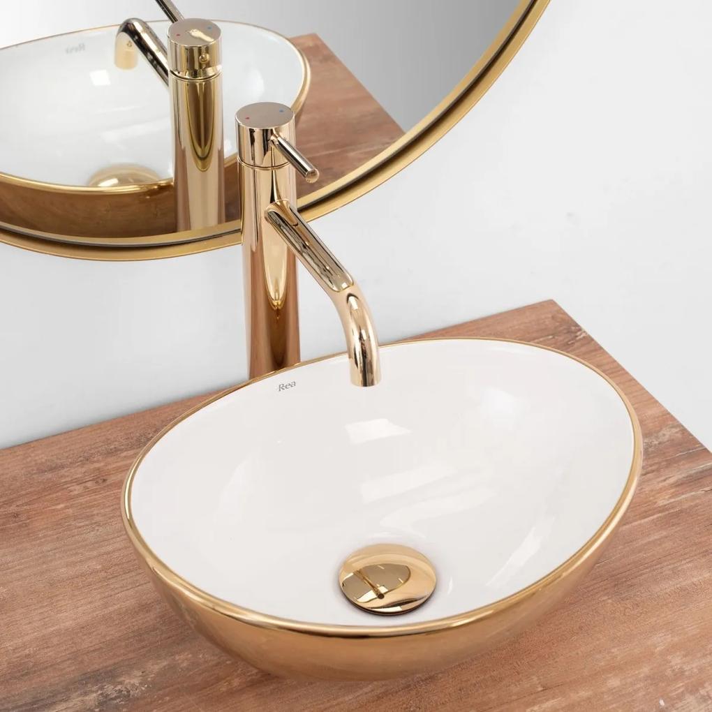 Lavoar Sofia Mini gold ceramica sanitara – 34 cm
