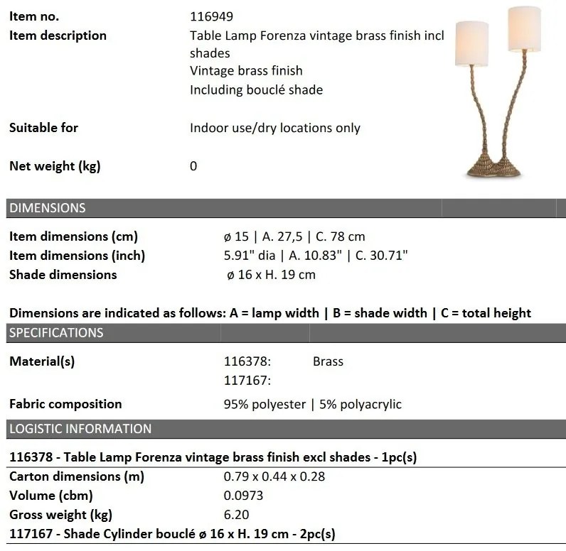 Veioza, Lampa de masa design LUX Forenza