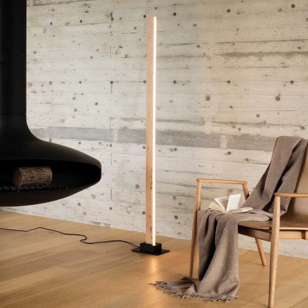 Lampadar LED design natural lemn Craft pt