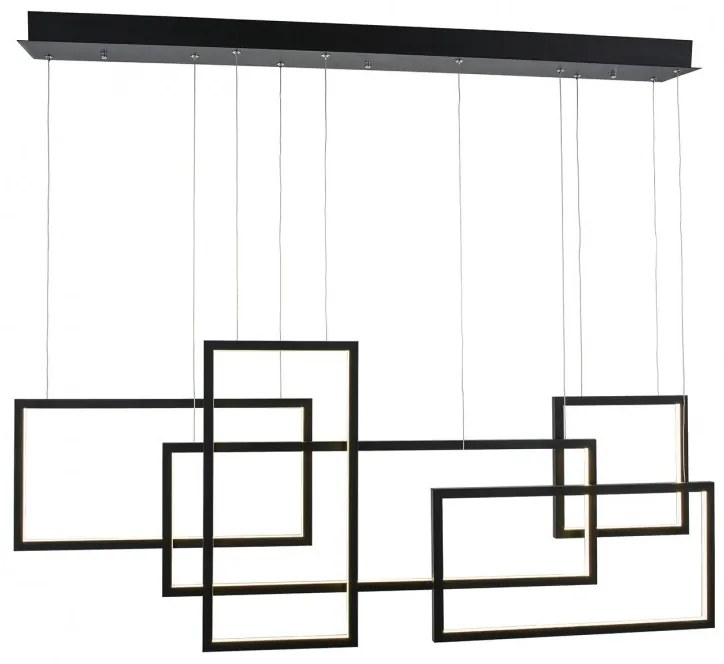 Lustra LED dimabila design modern Quadratus black