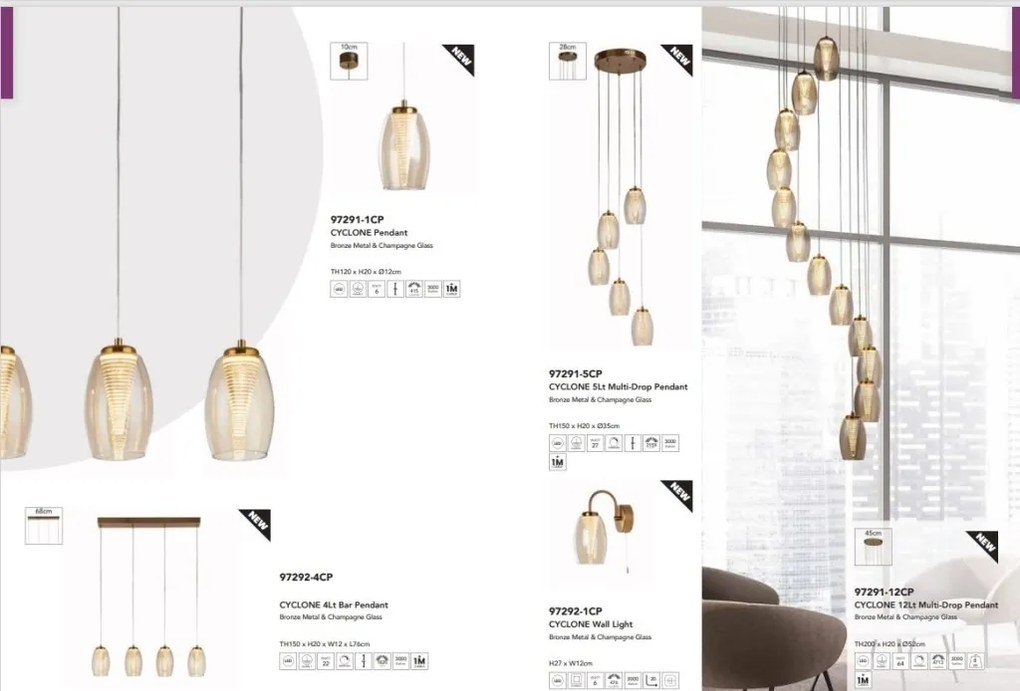 Aplica de perete design moderna Cyclone