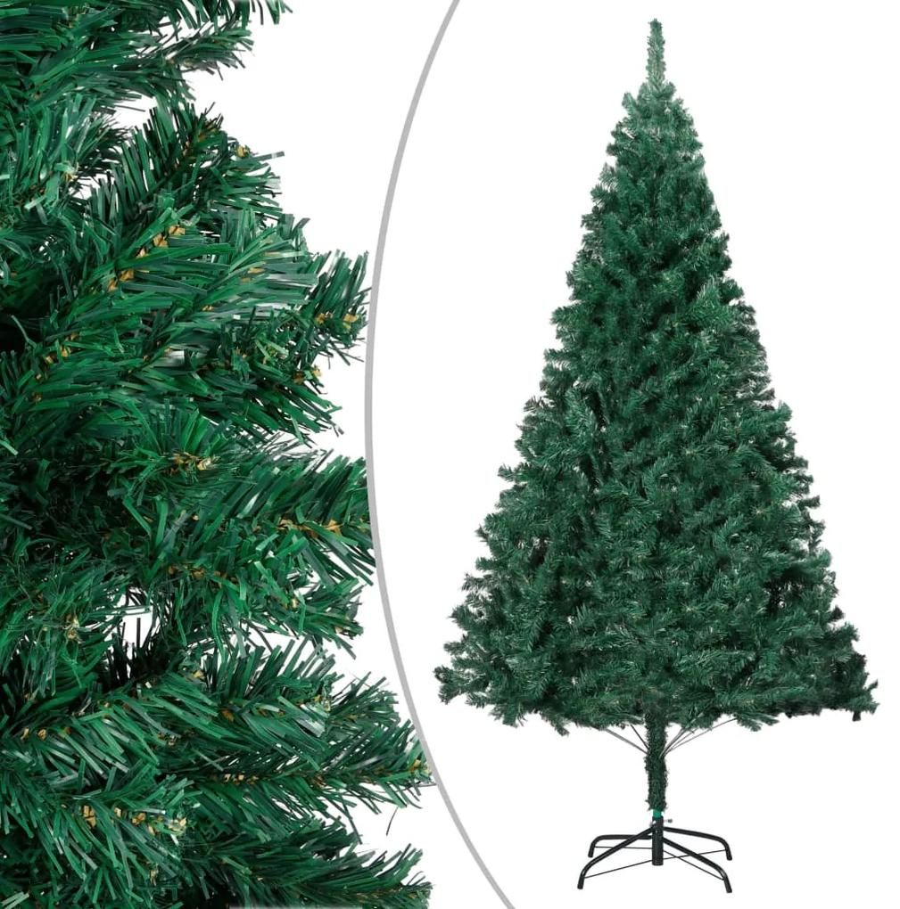 vidaXL Pom de crăciun artificial cu ramuri groase, verde, 240 cm, pvc
