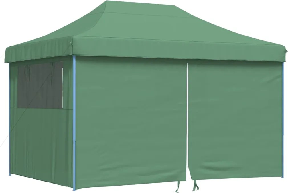 vidaXL Cort pliabil pentru petreceri cu 4 pereți laterali, verde