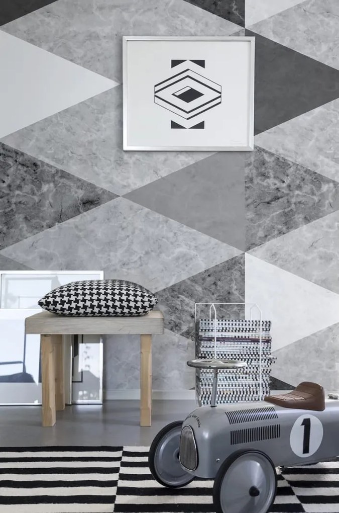 Tapet Geometric Marble, Rebel Walls