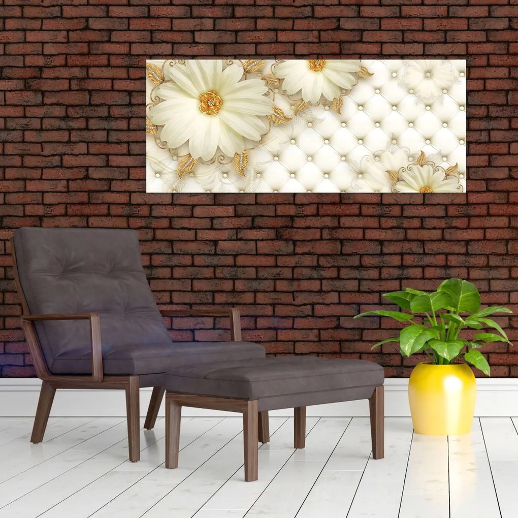 Tablou - Colaj auriu (120x50 cm)