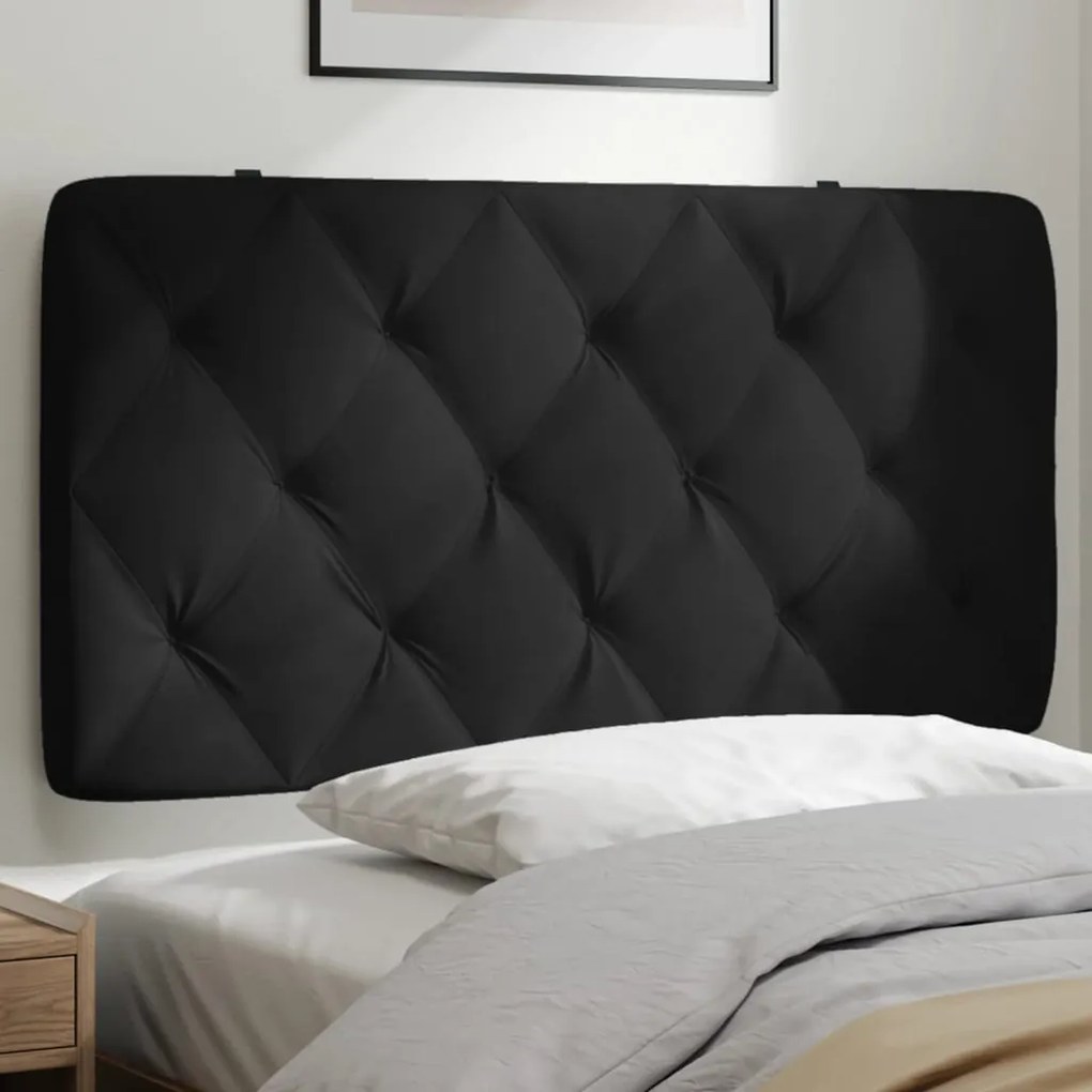 vidaXL Pernă tăblie de pat, negru, 100 cm, catifea
