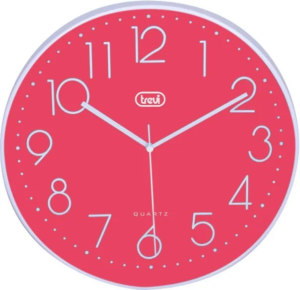 Ceas de perete cu quartz OM 3508 S, 30cm, roz, Trevi