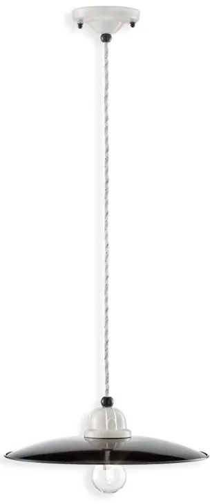 Lustra, Pendul design retro realizata manual B&W, diametru 30cm