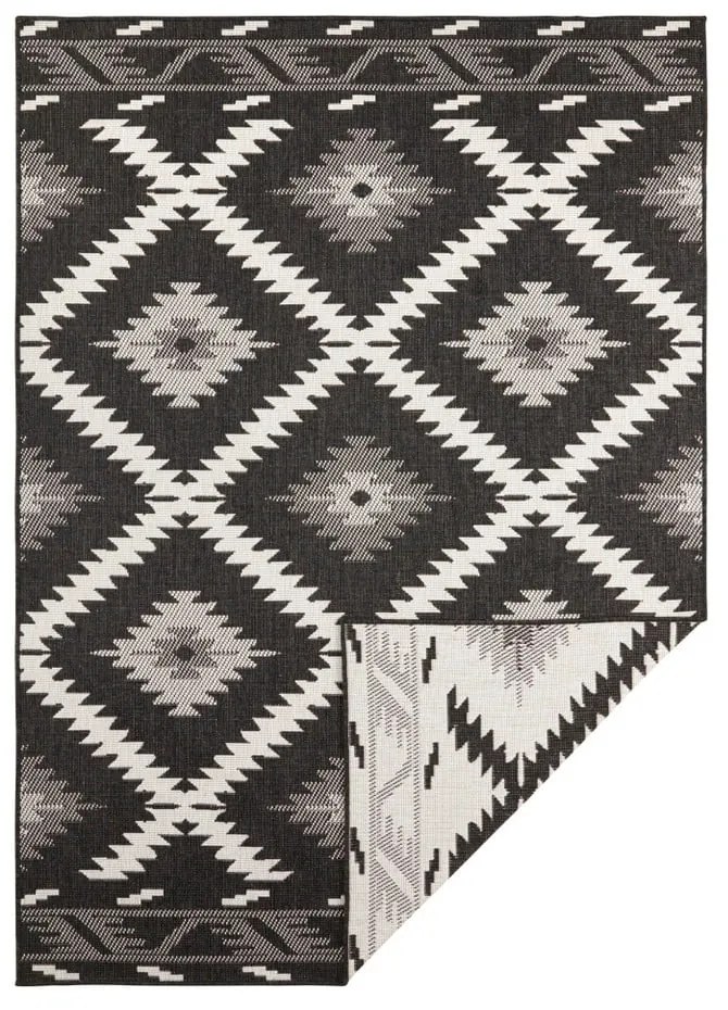 Covor adecvat pentru exterior NORTHRUGS Supreme Black, 170 x 120 cm, negru-crem