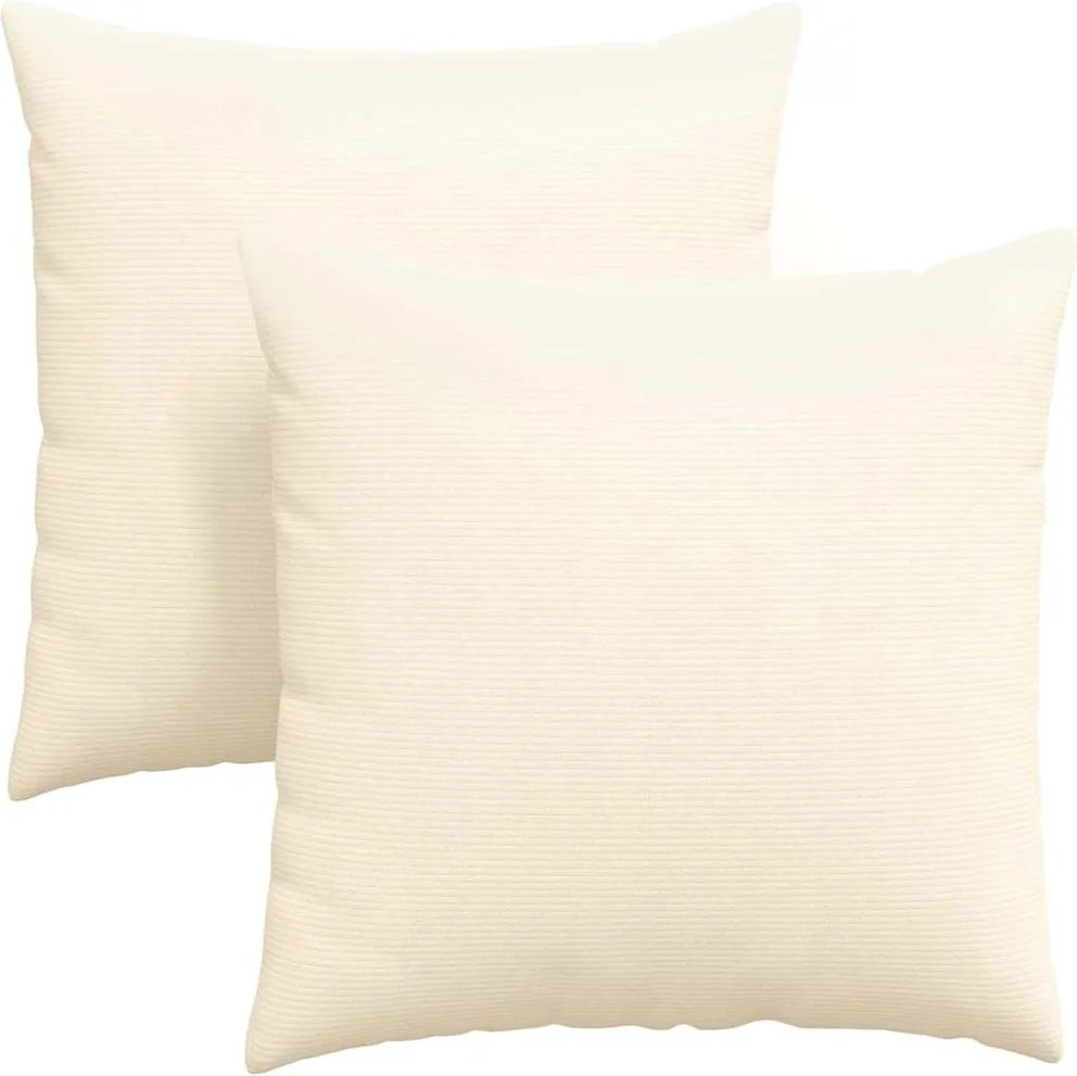 vidaXL Perne pentru canapea 2 pcs Crem 60 x 60 cm