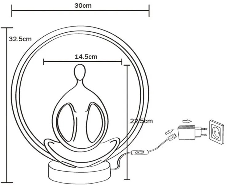Veioza LED Camera Copii, Tineret, YOGA