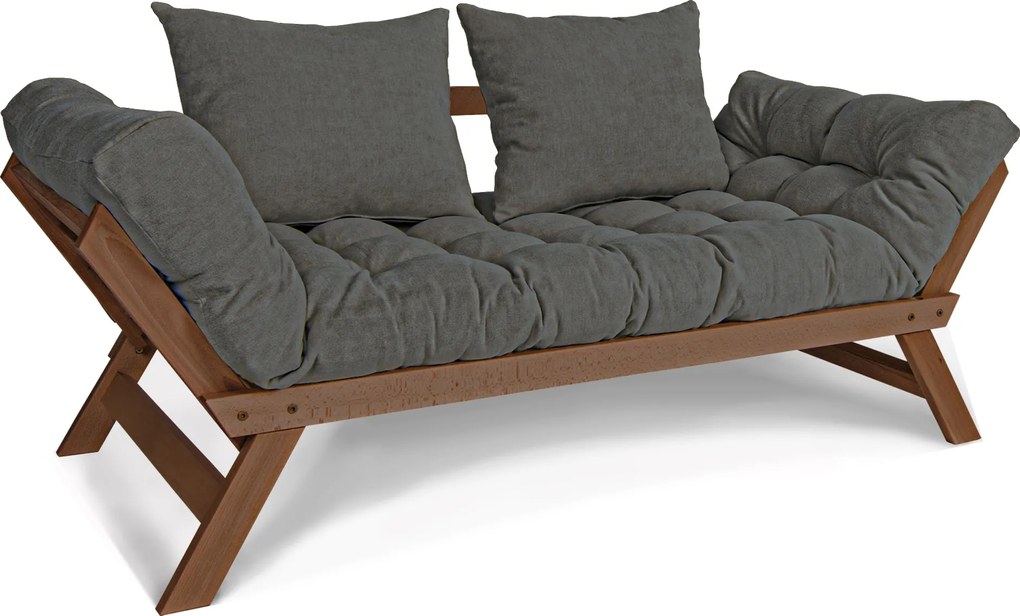 Canapea din lemn de fag Allegro Ash Walnut 170x83x80 cm