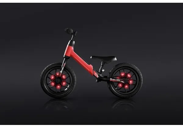 QPlay SPARK - trotinet cu LED pe roți, roșu