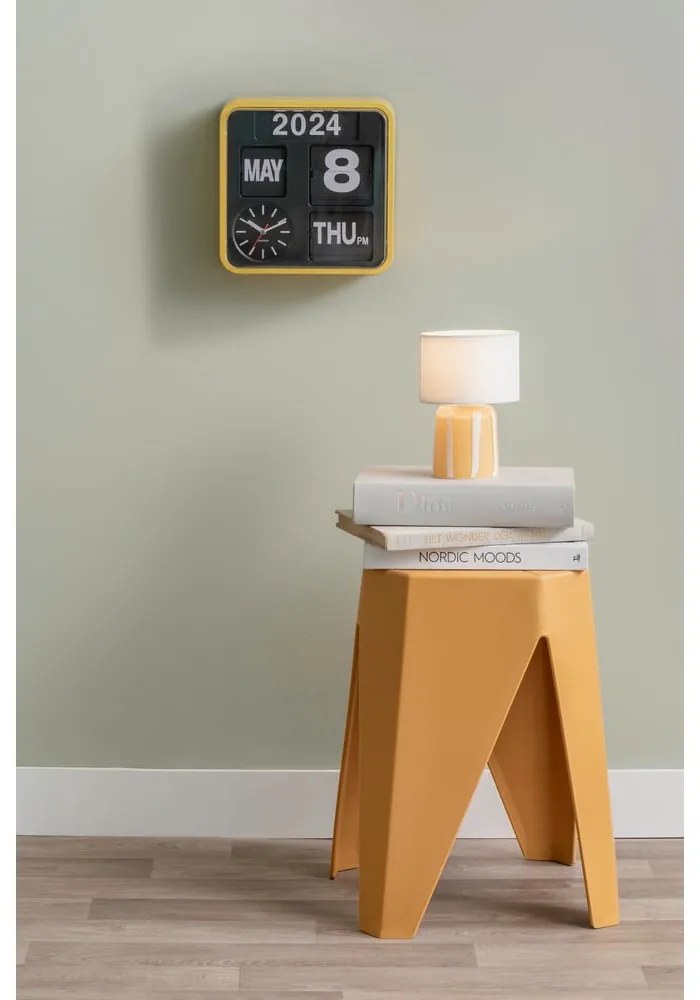 Scaun galben muștar din plastic Cherish – Leitmotiv