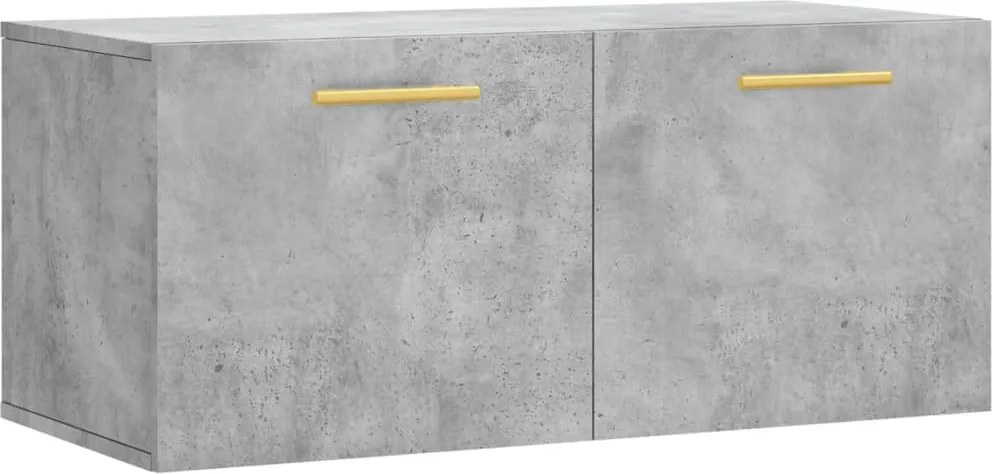 vidaXL Dulap de perete, gri beton, 80x36,5x35 cm, lemn compozit
