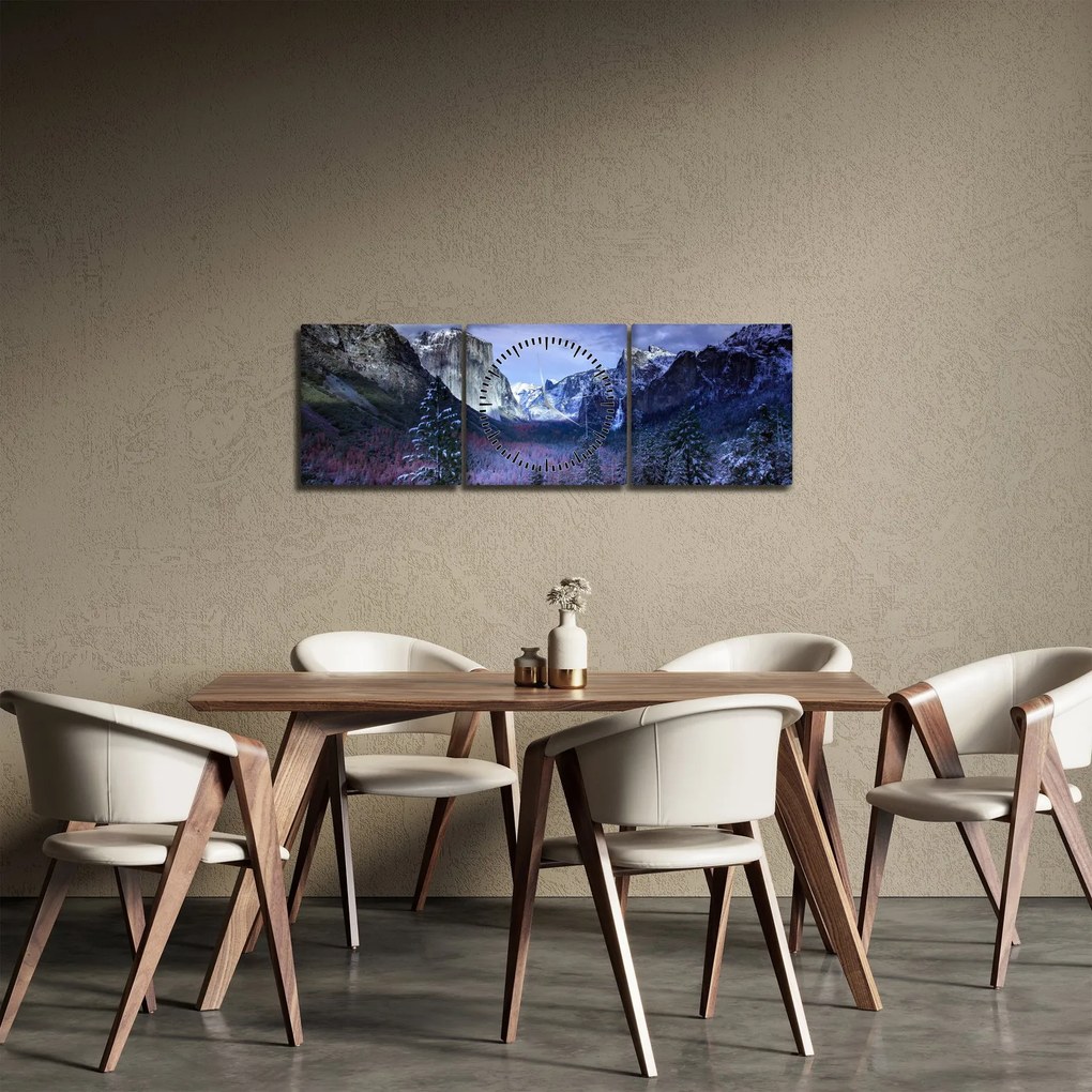 Tablou - Yosemite, USA (cu ceas) (90x30 cm)
