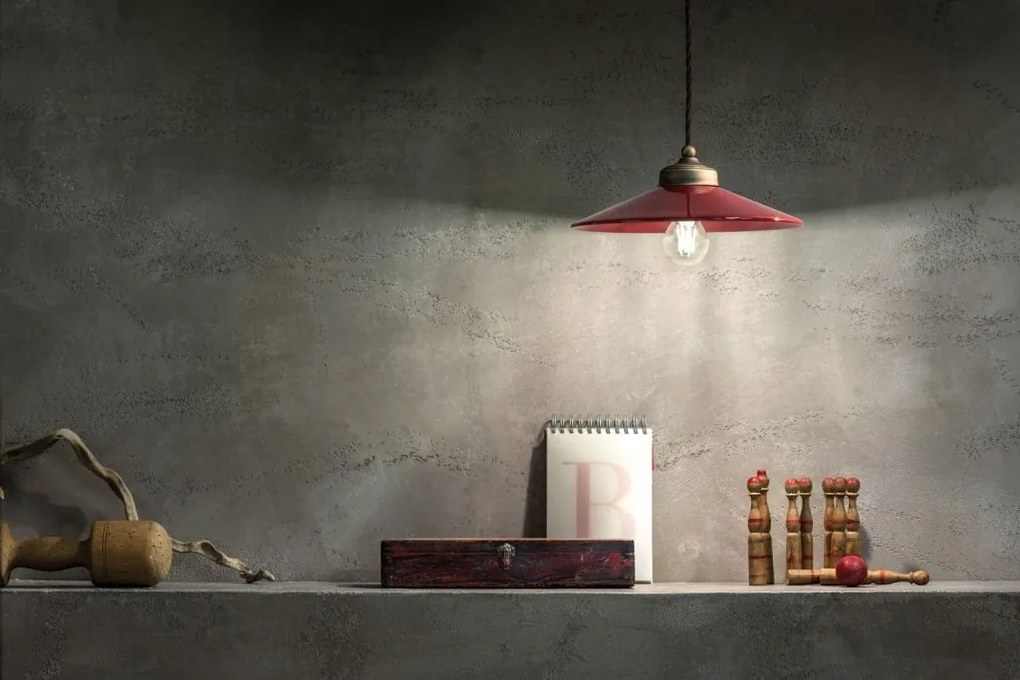 Pendul design retro realizat manual din ceramica si metal COLORS