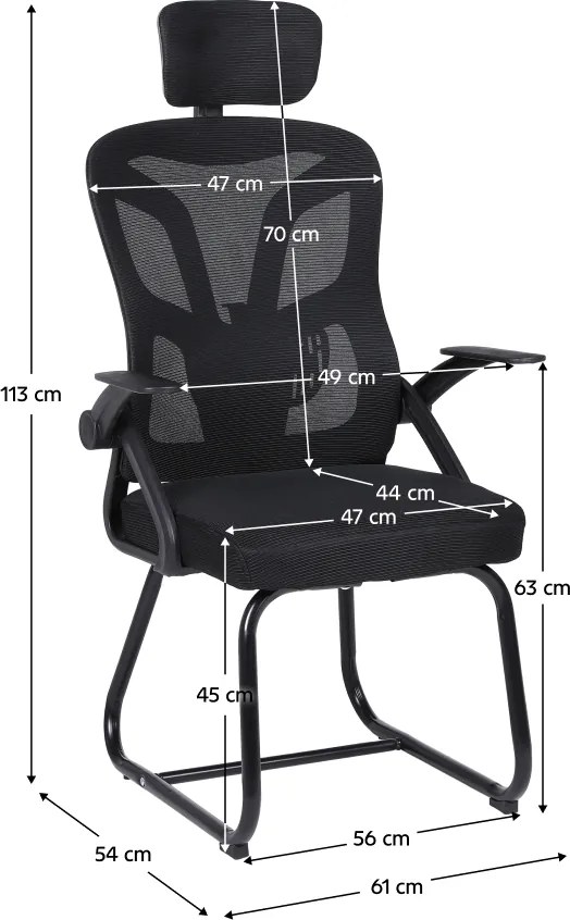 Scaun de birou, negru, SITAO