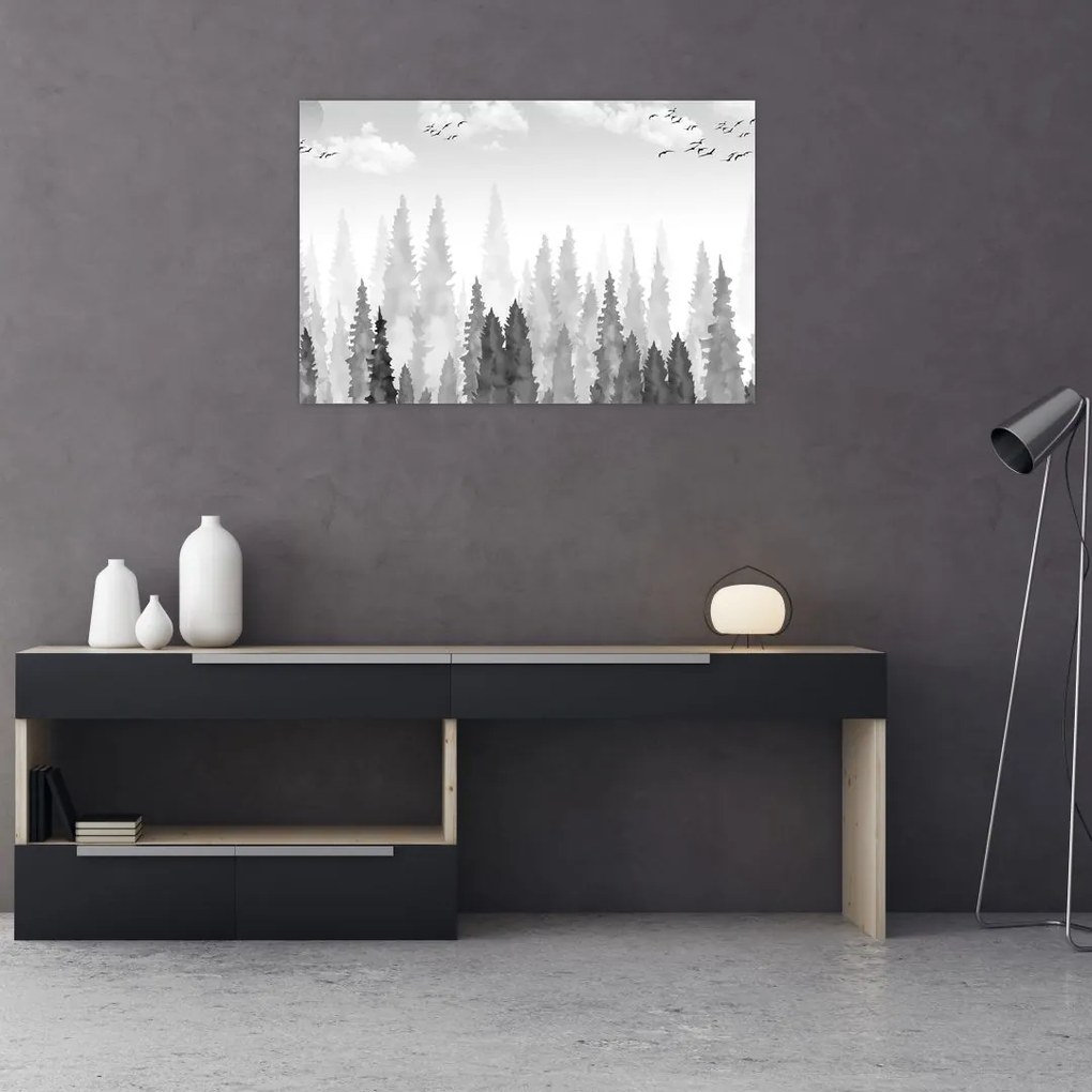 Tablou - Culmi de pădure (90x60 cm)