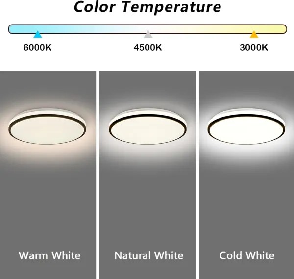 Brilagi - Plafonieră LED SMART reglabilă, 24W, 230V, Ø 38 cm, Wi‑Fi Tuya + telecomandă