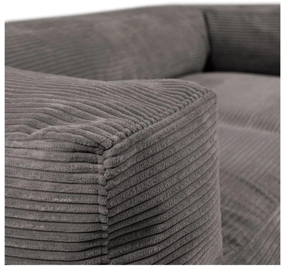 Fotoliu bean bag maro cu tapițerie din catifea reiată Sofa MooG – SLOWDOWN