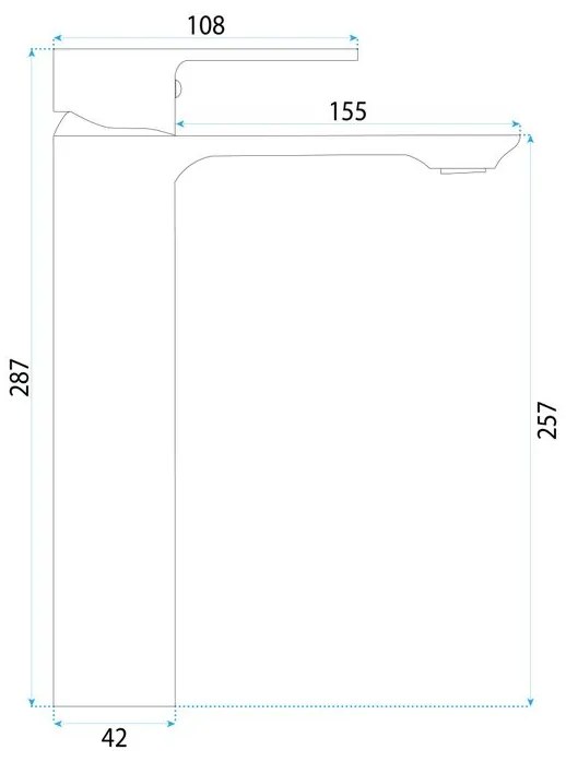 Baterie pentru baie Rea Drop auriu periat