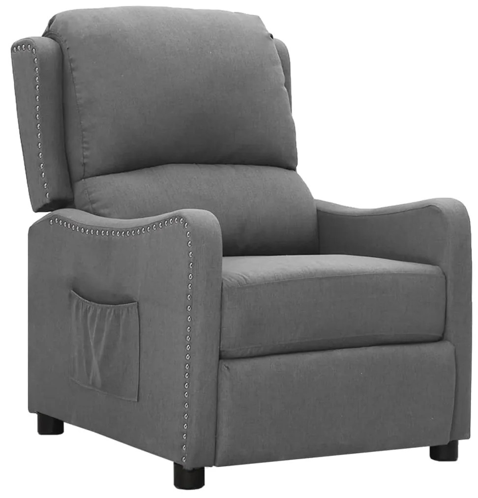 3093395 vidaXL Fotoliu cu ridicare, gri deschis, textil
