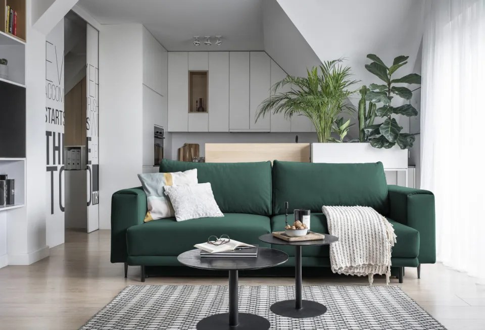 Canapea tapitata, extensibila, cu spatiu pentru depozitare, 260x90x95 cm, Dalia 02, Eltap (Culoare: Albastru / Lukso 40)