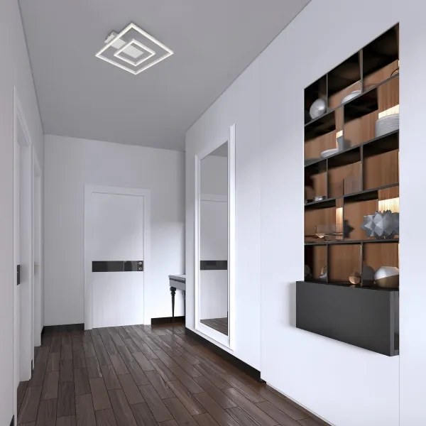 Briloner - Plafonieră LED FRAME, 22 W, 230 V, 3000 K, 30 x 32 cm, crom mat