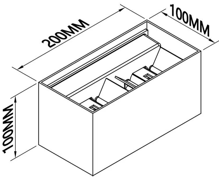 Aplica LED dimabila iluminat exterior ambiental IP54 DAVOS Double alb MA-8606