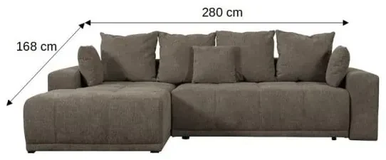 Coltar Extensibil Stanga Otis, 5 Locuri, Lada Depozitare, Maro, 280 Cm