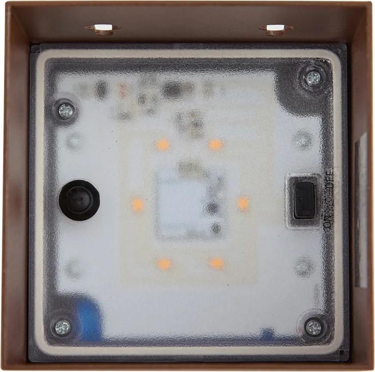 Lampă de perete de exterior maro ruginiu, inclusiv LED, IP65, cu funcție de reglare a intensității luminoase și solară - Charlene