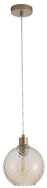 Pendul metal auriu, sticla champanie Radiance