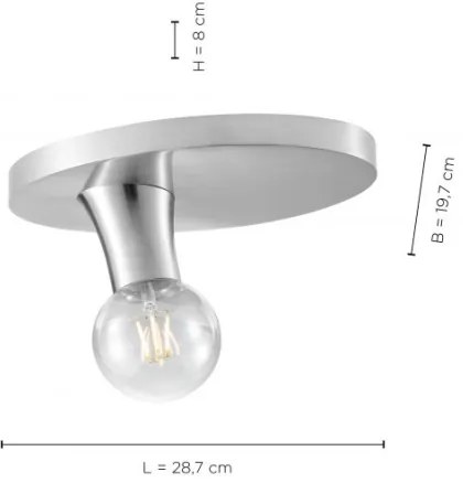 Plafonieră JUST LIGHT. 14777-55 TURN ME 1xE27/60W/230V crom