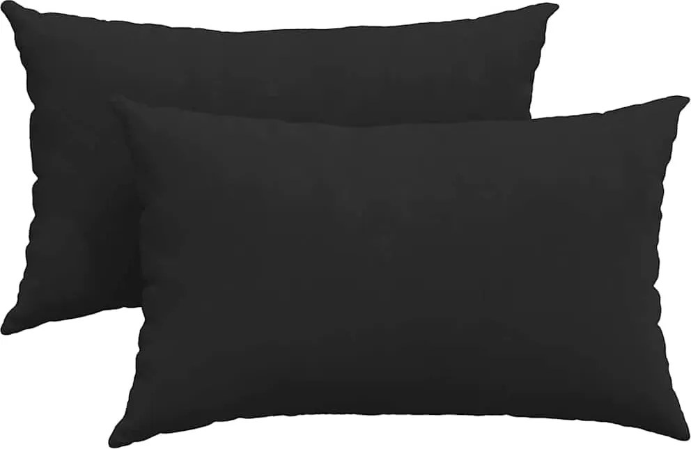 vidaXL Perne pentru canapea 2 pcs Negru 50 x 30 cm țesătură