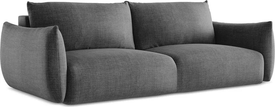 Canapea gri închis extensibilă 230 cm Leila – Makamii