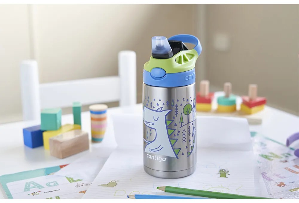 Sticlă termică pentru copii Contigo Easy Clean 380 ml Matcha Dragon