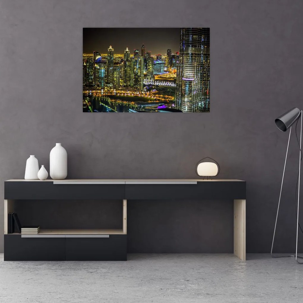 Tablou cu oraș nocturn (90x60 cm)