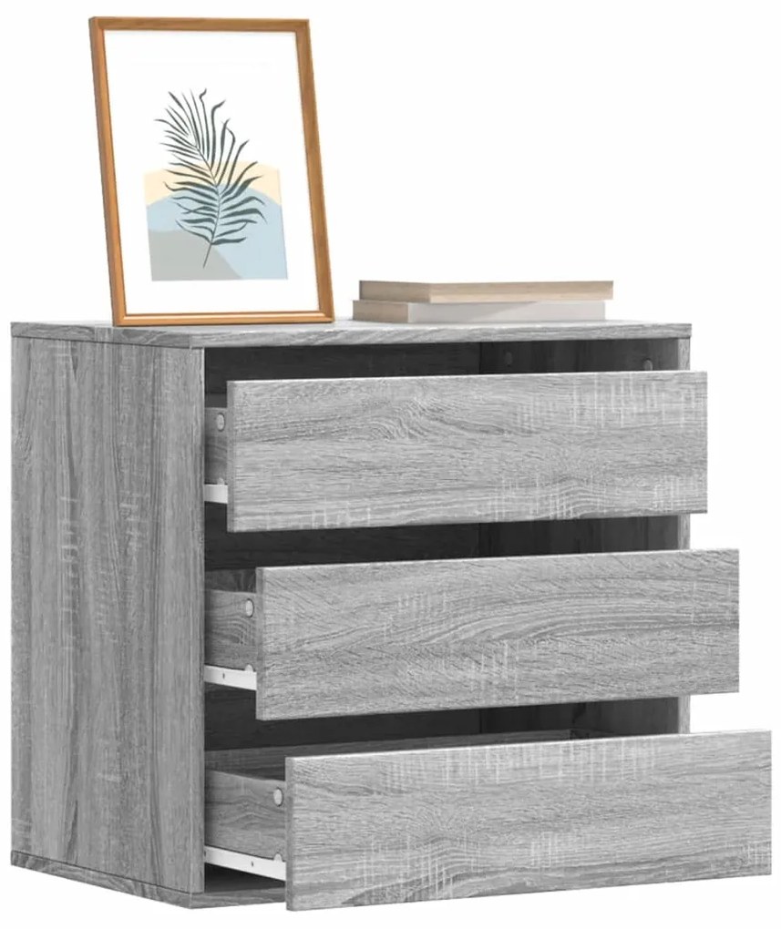 vidaXL Dulap colț cu sertare sonoma gri 60x41x58 cm lemn prelucrat