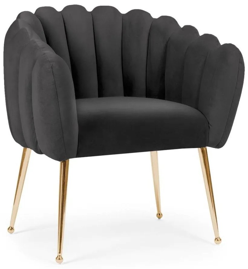 Scaun Lili negru/gold – H81 cm