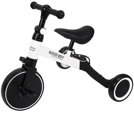 Tricicleta transformabila in bicicleta fara pedale, 2 - 5 ani, Alb, 4 in 1