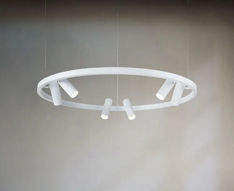 Lustra LED cu spoturi directionabile Satellite alba
