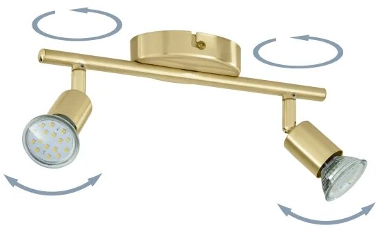 Spot LED Eglo 33185 BUZZ-LED 2xGU10/2,8W/230V 3000K auriu