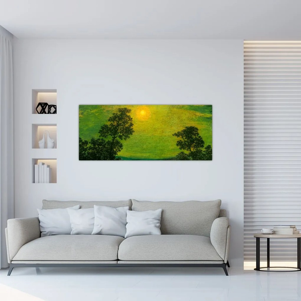 Tablou - Imitator of Ralph Albert Blakelock, Moonlight, reproducere (120x50 cm)