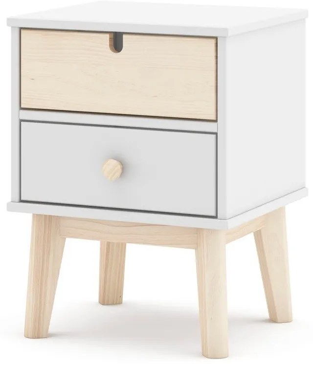 Noptieră de copii albă Estefania – Marckeric